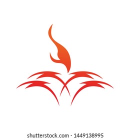 Fire phoenix tribal logo template