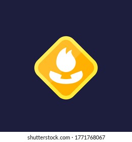 fire phone icon, vector sign