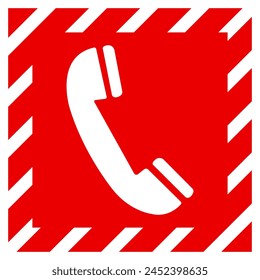 Fire Phone Symbol Sign, Vector Illustration, Isolate On White Background Label. EPS10