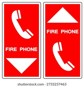 Fire Phone Symbol Sign, Vector Illustration, Isolate On White Background Label. EPS10 