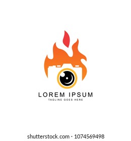 fire photograpy logo template