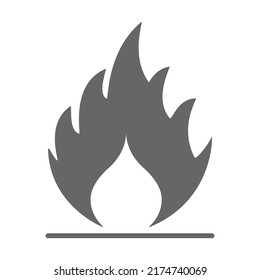 Fire. the pictogram of the bonfire. The icon of the layer of websites, applications and creative design. Flammable cargo. Flat style