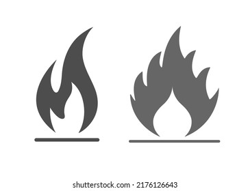 Fire. the pictogram of the bonfire. The icon of the layer of websites, applications and creative design. Flammable cargo. Flat style