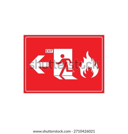 FIRE [Pictogram] Location Marker for Fire Fighting Equipment or Alarm Point - Immediate Alert Vector