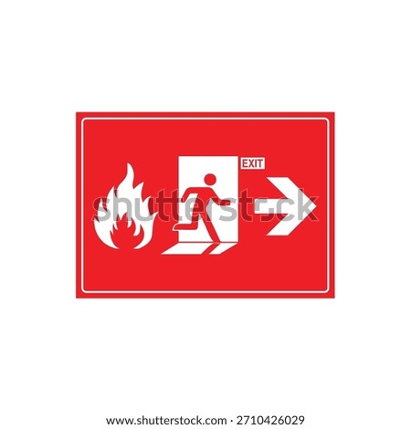 FIRE [Pictogram] Location Marker for Fire Fighting Equipment or Alarm Point - Immediate Alert Vector