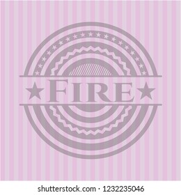 Fire pink emblem. Retro