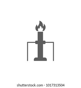 fire and pipe icon. Element of oil and gas icon. Premium quality graphic design icon. Signs and symbols collection icon for websites, web design, mobile app on white background