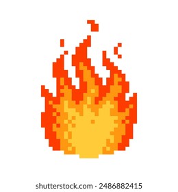 Pixel de fuego. Estilo de píxel de fuego