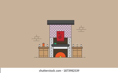 Fire place abstract. Abstract  backdrop.