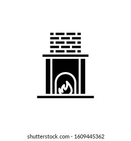 Fire Place icon vector illustration. interior symbol. isolated on white background.