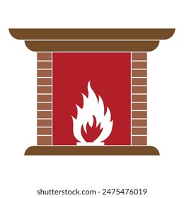fire place icon vector illustration simple design