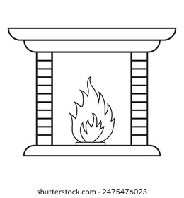 fire place icon vector illustration simple design