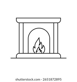 ícone de lugar de fogo com fundo branco vetor ilustração stock