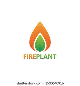 Fire Plant Logo Template Design