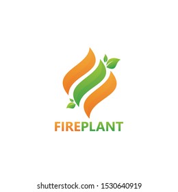 Fire Plant Logo Template Design