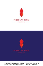 Fire play firm logo template.