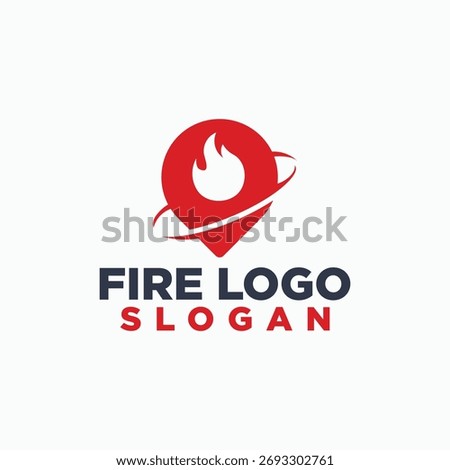 fire point logo concept, nature elements icon design, firefighters icon design