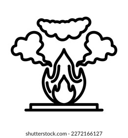 Fire Pollution Icon Design For Personal And Commercial use