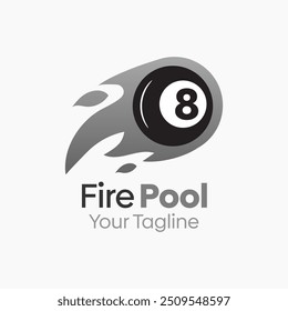 Plantilla de diseño de logotipo de piscina de fuego. Bueno para empresas, agencias, comunidad y Organización