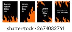 Fire poster template. poster template with flame