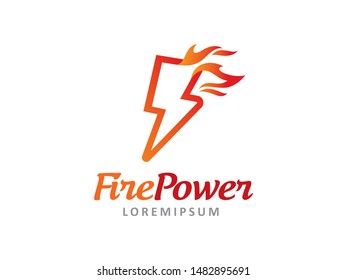 Fire power logo symbol or icon template