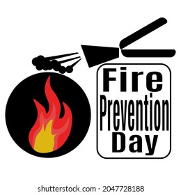 Fire Prevention Day, Idea for poster, banner or flyer vector illustration