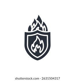 fire prevention icons isolated on White Background. Flat style design