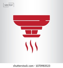 Fire prevention smoke detector vector icon