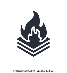 ícone à prova de fogo. vetor.Sinal editável de estilo traço.linear para usar design da Web,ilustração logo.Symbol.