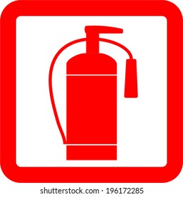 Vector Icon Fire Extinguisher Illustration Symbol Stock Vector (Royalty ...