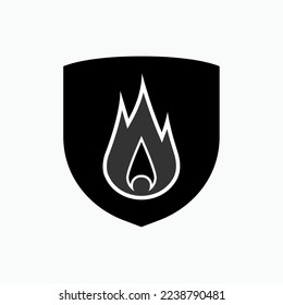 Fire Protection Icon. Flame Handling Symbol.