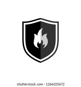 Fire Protection Icon Vector Illustration Logo Template.