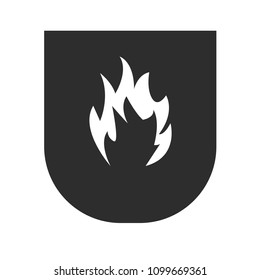 Fire protection icon.fire icon and shield. 