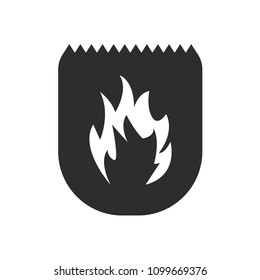 Fire protection icon.fire icon and shield. 