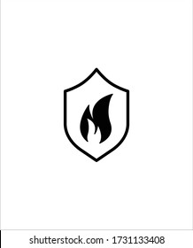 Brandschutzsymbol, Vektor-Beste flache Ikone.
