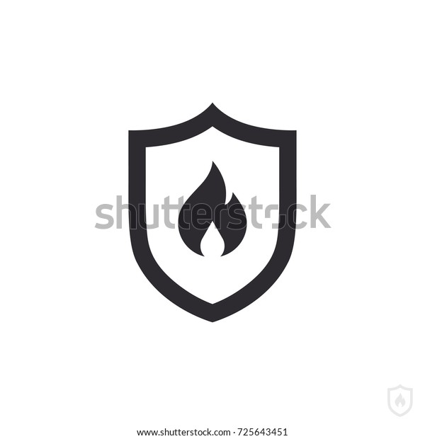 Brandschutz Vektorfeuerschutzschild Vektorschild Symbol Sicherheitsvektorsymbol Schutzsymbol Schild Vektorsymbol Stock Vektorgrafik Lizenzfrei