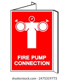 Símbolo de conexión de la bomba de fuego, Ilustración vectorial, aislado sobre fondo blanco .EPS10