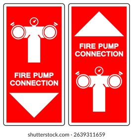 Fire Pump Connection Symbol Sign ,Vector Illustration, Isolate On White Background Label .EPS10