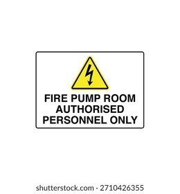 ACCESO A LA SALA DE BOMBEROS PERSONAL AUTORIZADO SOLAMENTE Advertencia Señalización Vector Plantilla de archivos