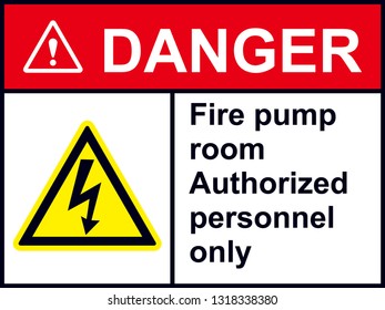 Fire Pump Room Sign