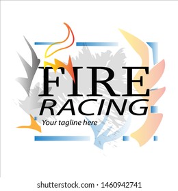Fire Racing Logo Ilustrator EPS 10