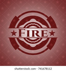 Fire realistic red emblem