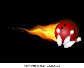 fire Red bowling ball is making a strike 