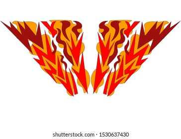 The fire is red in different kinds