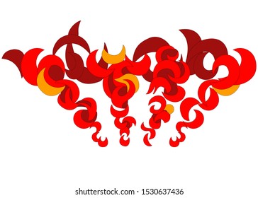 The fire is red in different kinds