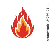 Fire red, flames icon, flames, bonfire, fire logo design vector illustration, Creative Flames Fireball Collection Logo Vector Icons Symbol Design Illustration