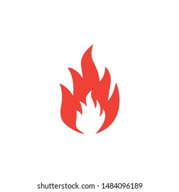 Fire Red Icon On White Background Stock Vector (Royalty Free ...