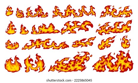Fire red set illustration vector
