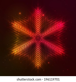 Fire red vector abstract star