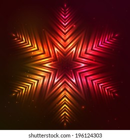 Fire red vector abstract star